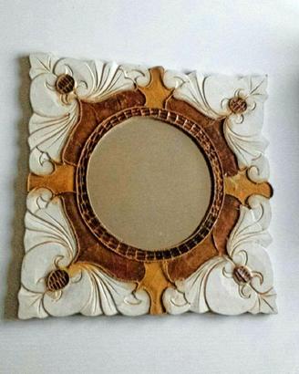 Quadro Indonesiano a Specchiera Da Parete Vintage