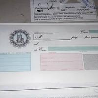 Lotto di 10 foglietti filigranati per cambiali  