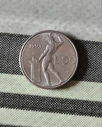 50 Lire piccole 1993 ERRORE DI CONIO 