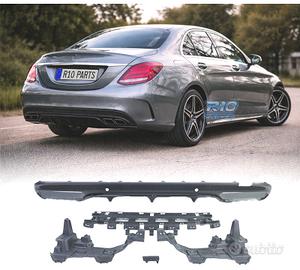 DIFFUSORE MERCEDES CLASSE C W205 AMG 15-21 LOOK C6