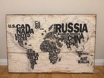 Quadro mappamondo