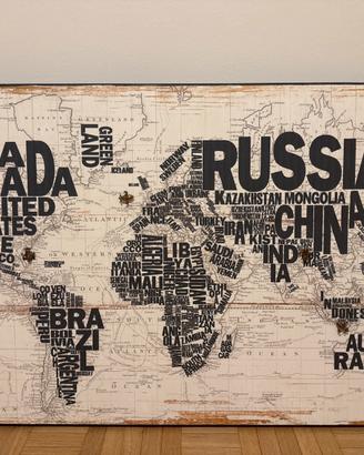 Quadro mappamondo