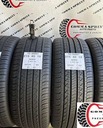 4 PNEUMATICI 215/45 R18 NEXEN ESTIVE SEMINUOVE