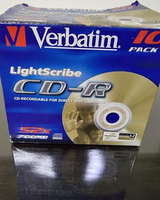 10 CD-R Verbatim LightScribe 700MB 52x