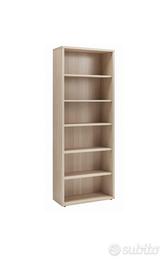 Libreria con 5 ripiani in finitura Rovere