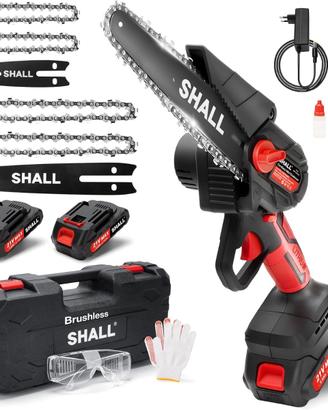 SHALL Mini motosega portatile. Motore senza spazzo