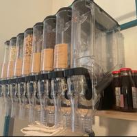 Dispenser contenitori spina per alimenti sfusi