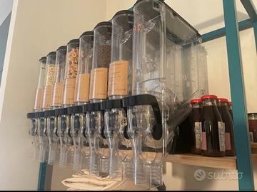 Dispenser contenitori spina per alimenti sfusi