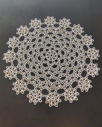 Centrino a chiacchierino bianco 35cm
