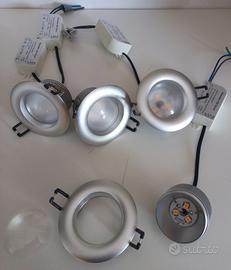 4 FARETTI LED DIMMERABILI - SILVER