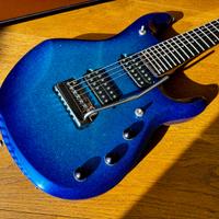 Ernie ball Music Man JP7 JP 7 Petrucci piezo blue