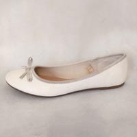 Ballerine da donna bianche in pelle n. 41