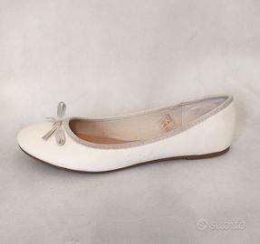 Ballerine da donna bianche in pelle n. 41