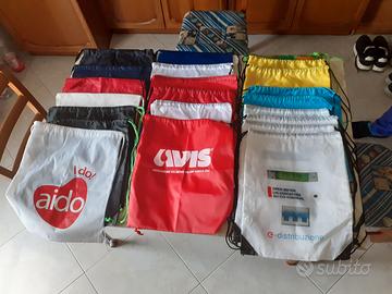 22 Sacche Zaini porta scarpe sponsor sportivi