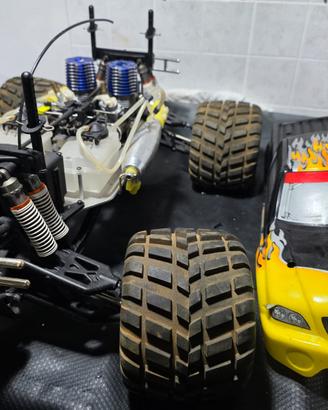 Automodello monster truck nitro bimotore, 1/8 4wd