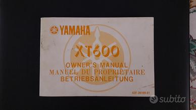 Libretto uso e manutenzione Yamaha XT600