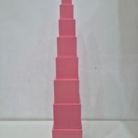 Torre Rosa Montessori originale in legno 