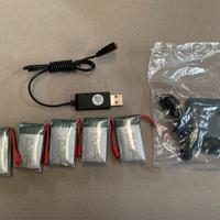 Batterie + caricabatterie + accessori mini drone
