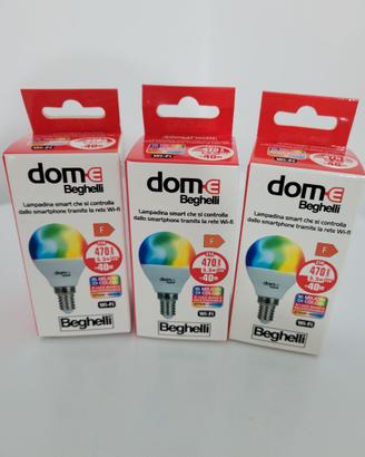 3x Lampadine Led Beghelli Smart Wifi Sfera E14 5W