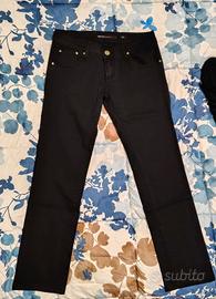 Jeans donna nero a vita bassa