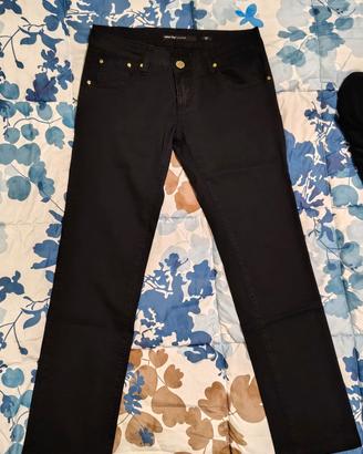 Jeans donna nero a vita bassa