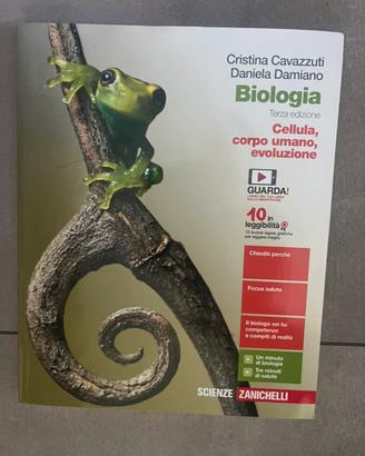 Libro “biologia cellula,copro umano,evoluzione