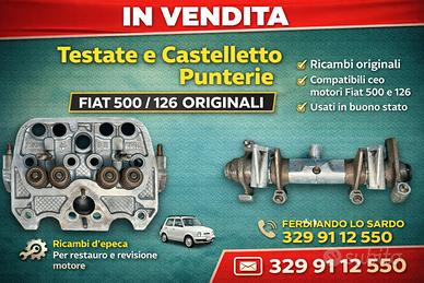 Testata Fiat 500 /  126 completa di Castelletto
