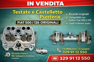 Testata Fiat 500 /  126 completa di Castelletto