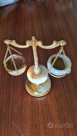 Bilancia decorativa vintage in onice anni '70