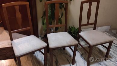 sedie ecopelle o paglia o di legno