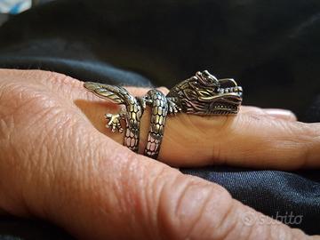 anello acciaio dragone 