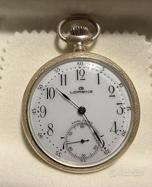 Orologio da taschino cassa argento 48mm Lorenz