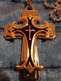 Croce in acciaio inox uomo 