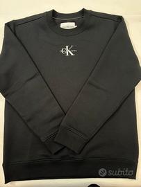 Felpa Calvin Klein Jeans nera girocollo originale