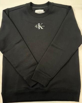 Felpa Calvin Klein Jeans nera girocollo originale