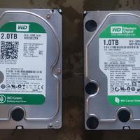 2 HD WD Green 2tb e 1tb