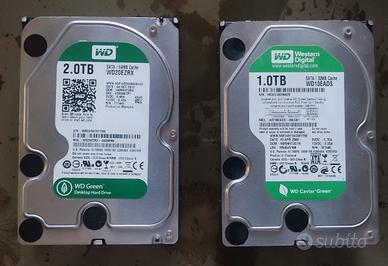 2 HD WD Green 2tb e 1tb