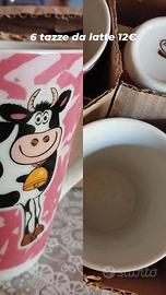 6 tazze da latte 12€