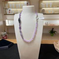 Collana in Ametista Grezza, Giada Icy Lilla e Agat