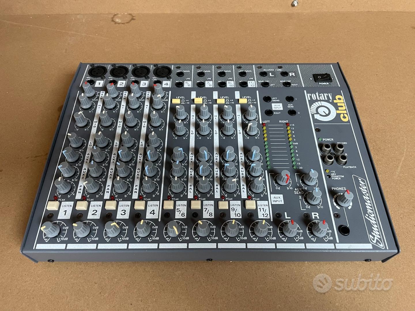 MIXER Studiomaster Rotary Club Model 12 Mixer Audio/Video In vendita a Treviso