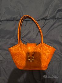 Borsa spalla vintage vera pelle Made in Tunisia