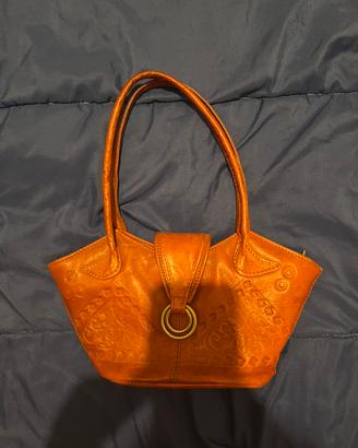 Borsa spalla vintage vera pelle Made in Tunisia