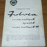 Lancia Fulvia rally sport HF uso manutenz