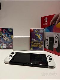 Nintendo switch oled TRATTABILI+ 3 giochi