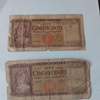 Vecchie 500 lire di carta