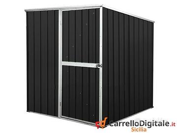 Box da giardino lamiera 175x185cm nero