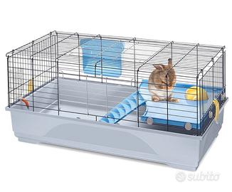 Gabbia grande coniglio più accessori e mangime