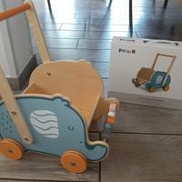 PolarB Carrellino Elefante in legno primi passi