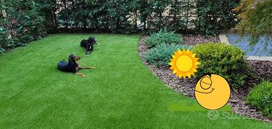 erba sintetica fai da te da appoggio pelo 4 cm