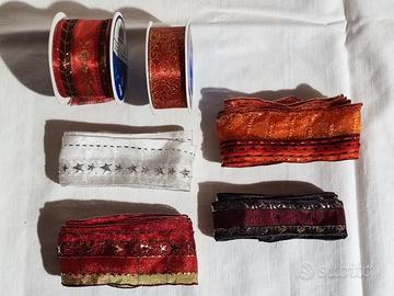 Natale - Diversi Nastri stoffa pacchi